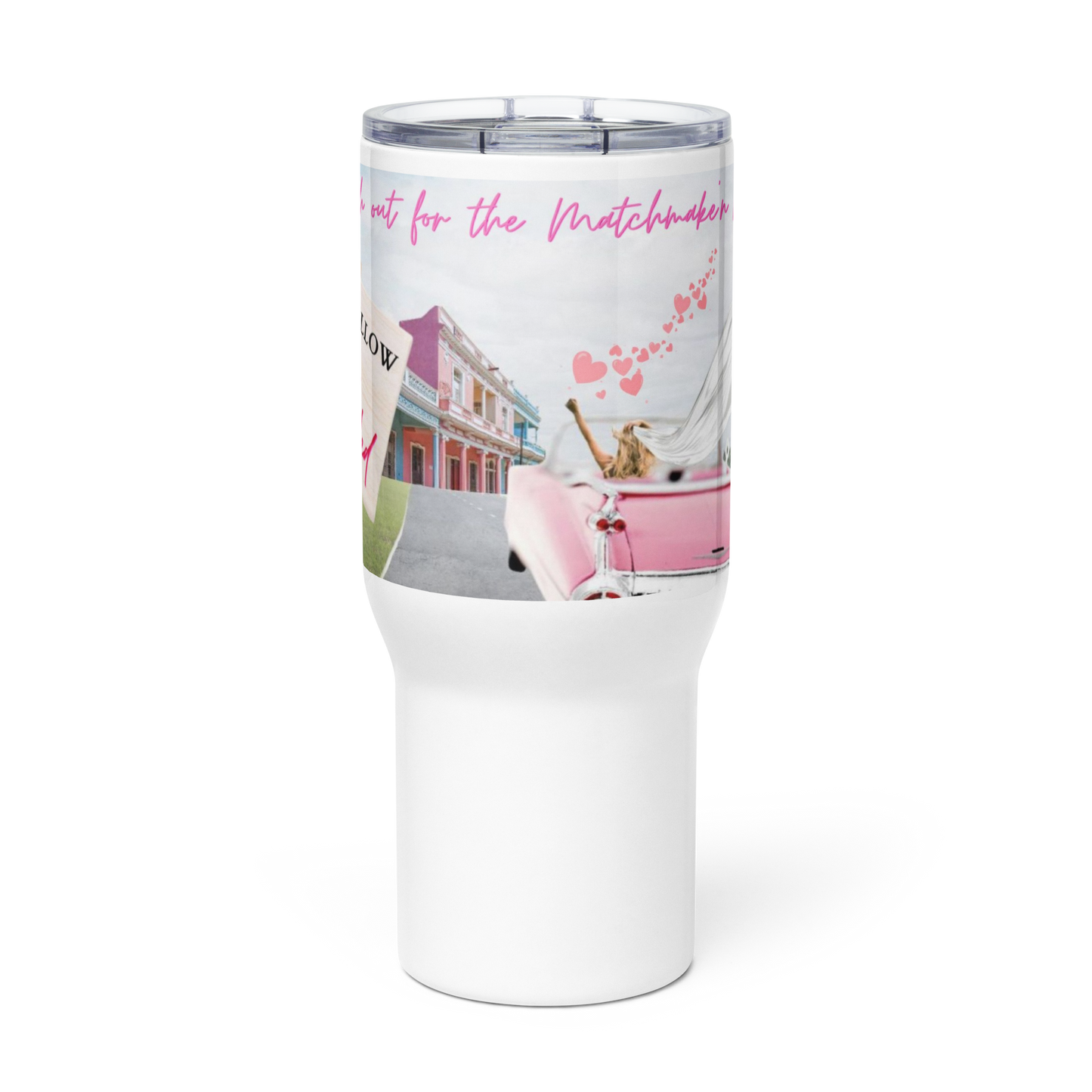 Travel mug with a handle