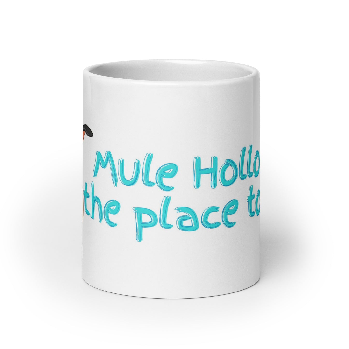 White glossy mug